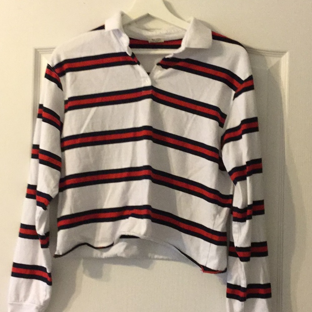Long Sleeve Cropped Brandy Melville Top
